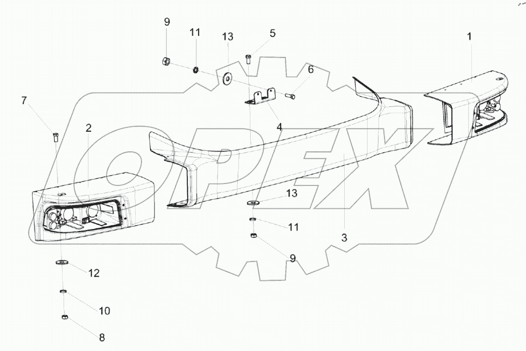  Установка бампера КЗК-8-3-0132000