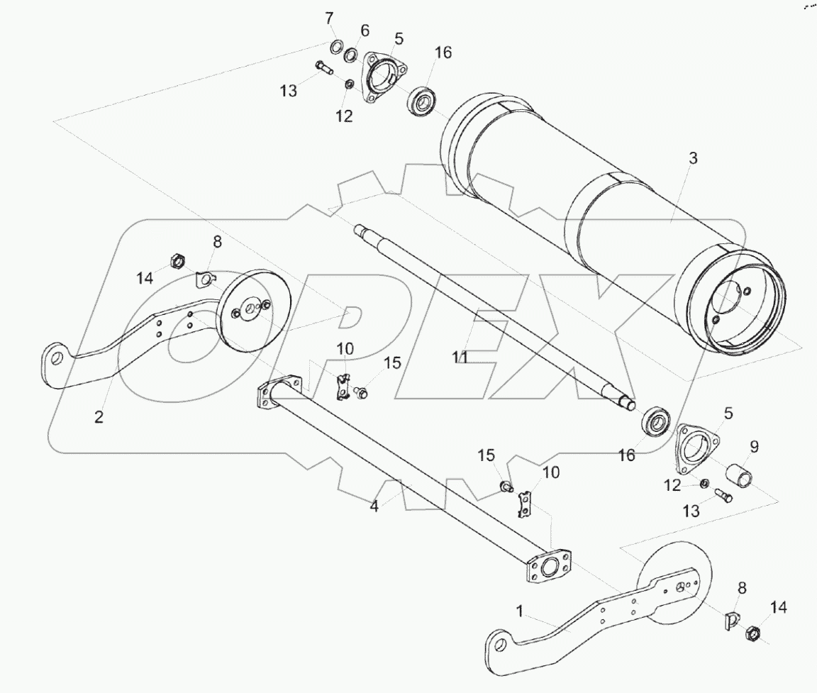  Вал нижний КЗК-8-8-1806000