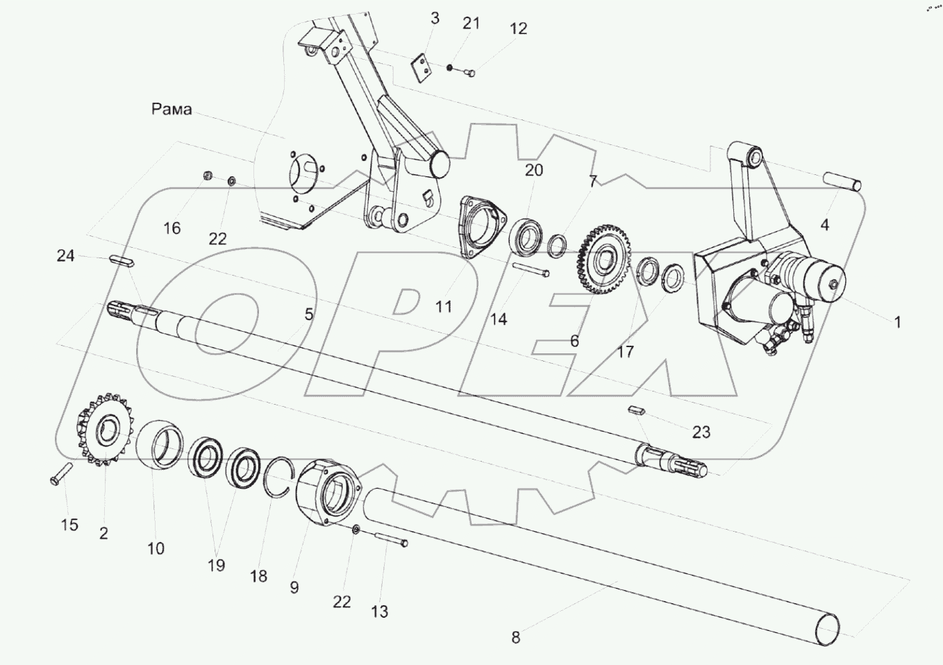  Установка вала КЗК-8-8-1800611