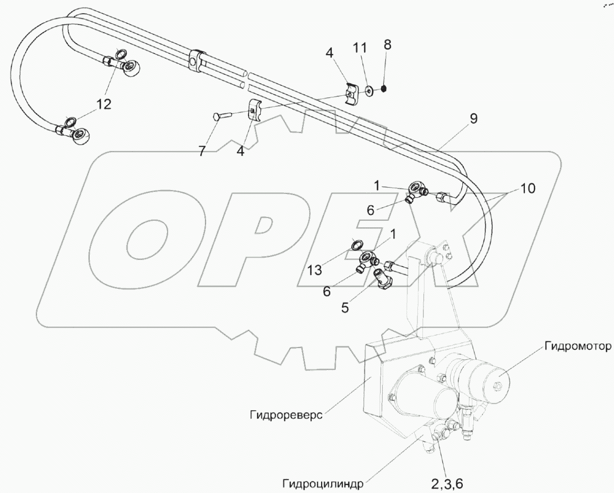  Гидросистема наклонной камеры КЗК-8-8-1790000