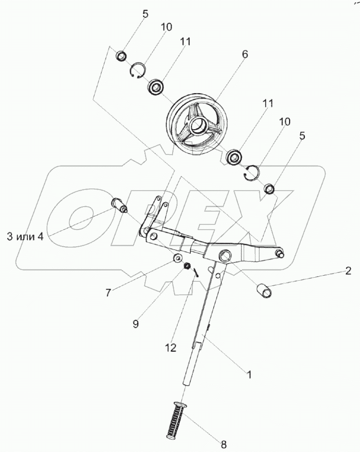  Рычаг КЗК 0202410В