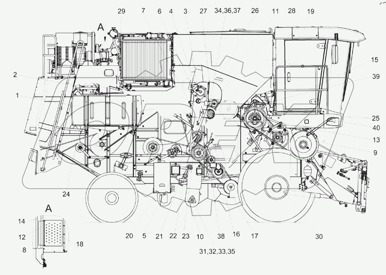  Молотилка самоходная КЗК-8-8-0100000-02
