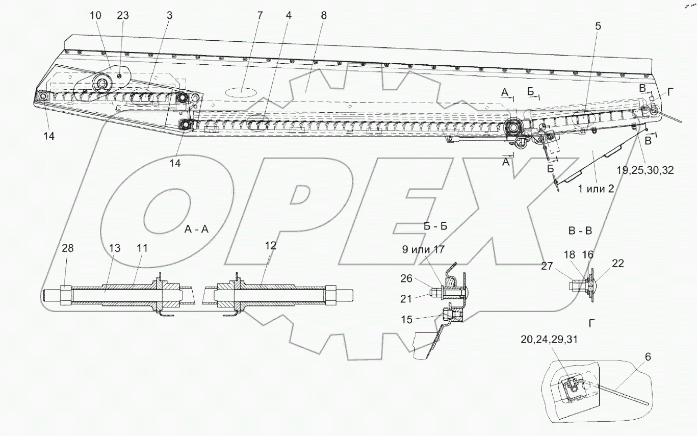  Стан решетный верхний КЗК 0260000Б-01