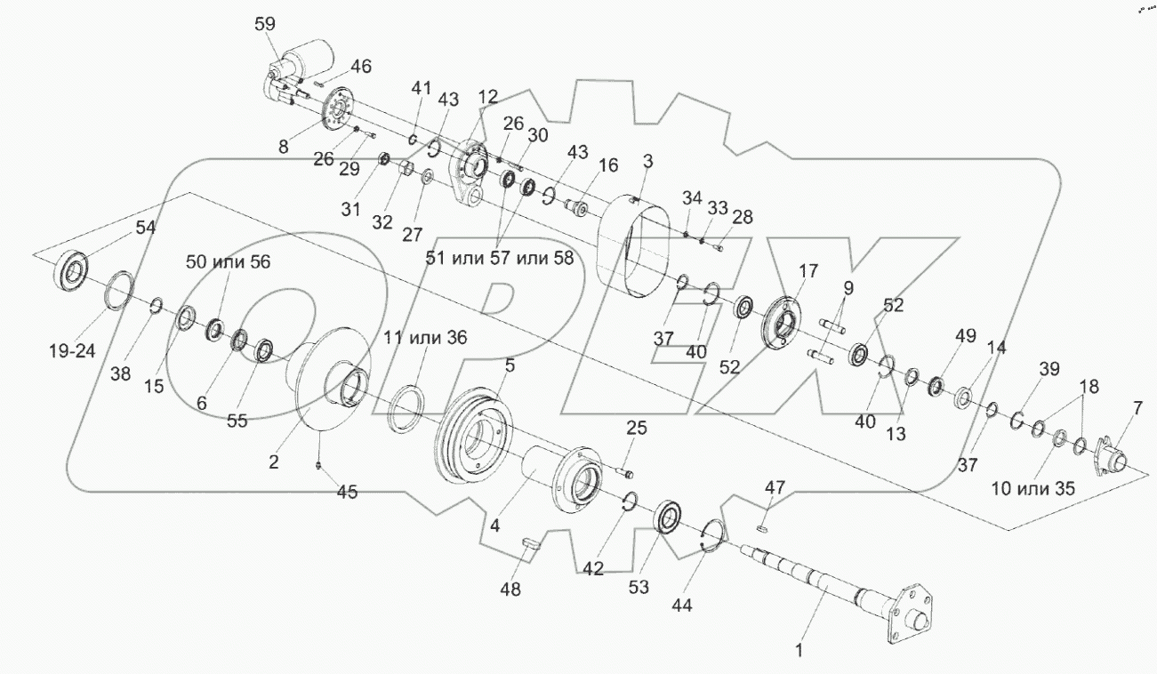  Контрпривод вариатора КЗК-7-0202500Б
