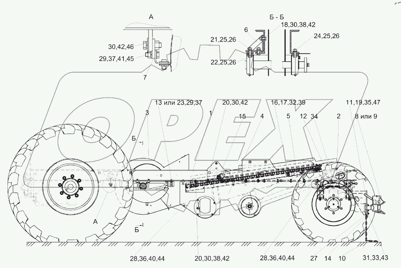  Шасси КЗК-8-4-0111000