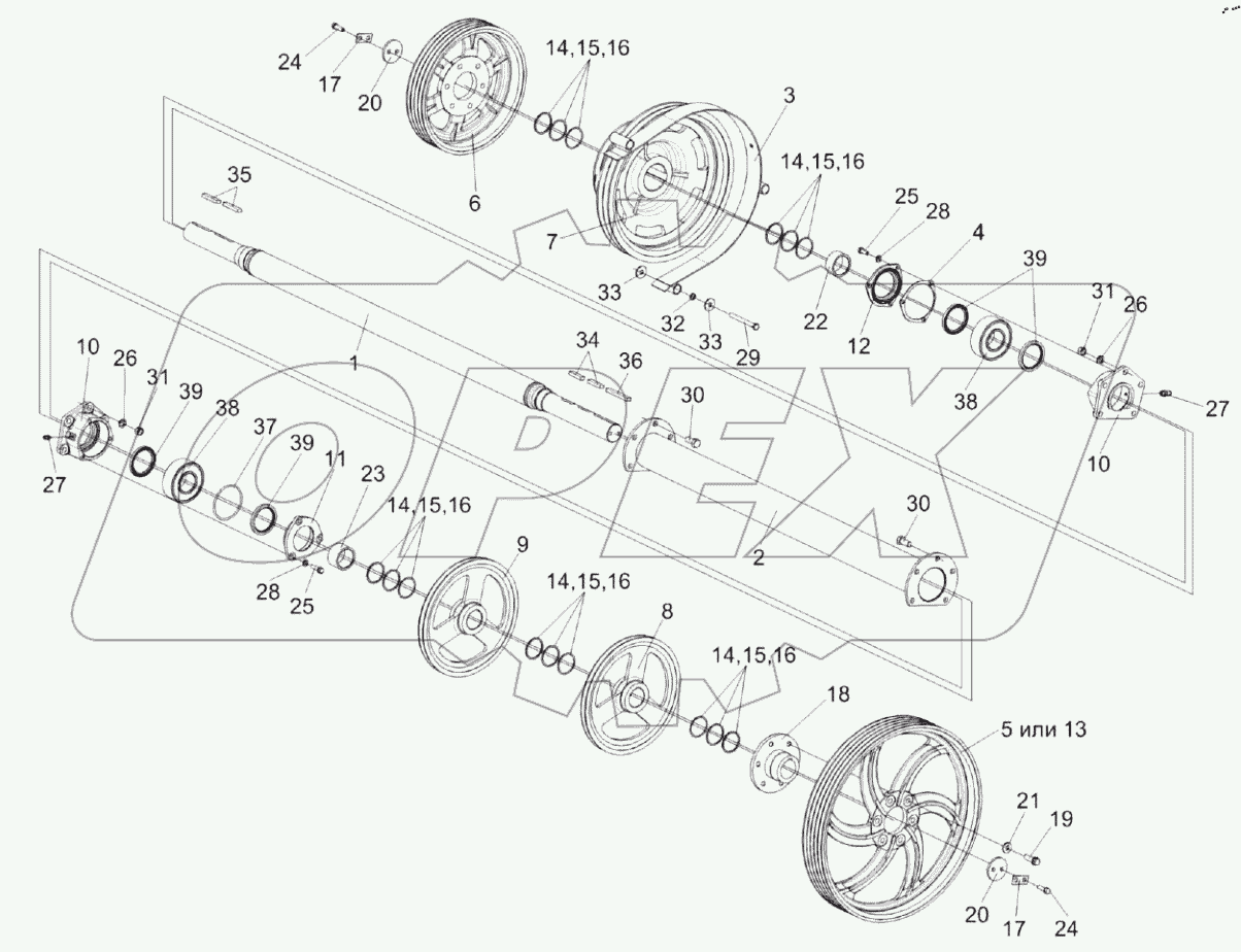  Установка шкивов КЗК 0202860А и КЗК 0202103Б