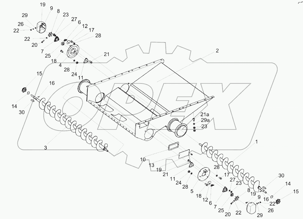  Блок шнеков КЗК 0218010В