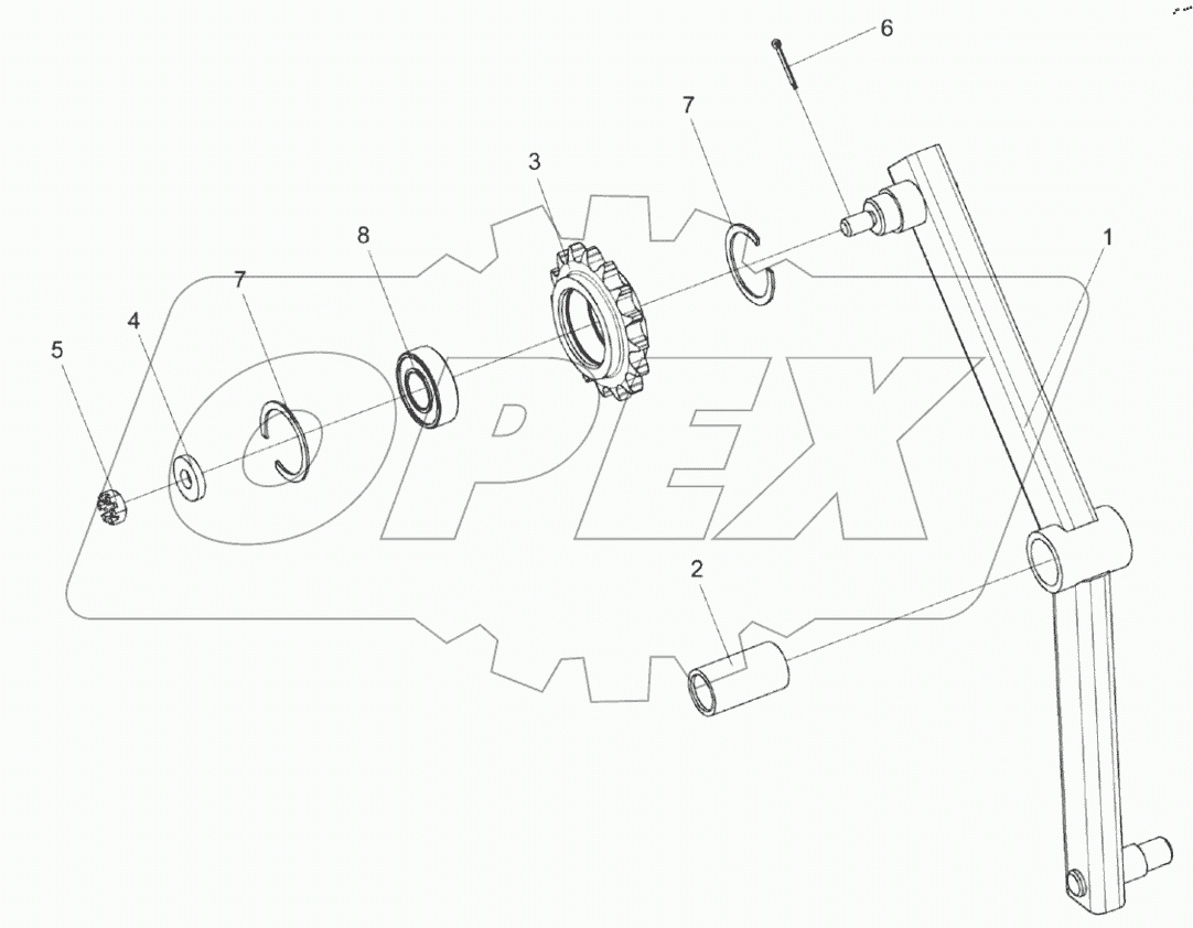  Рычаг КЗК 0100680