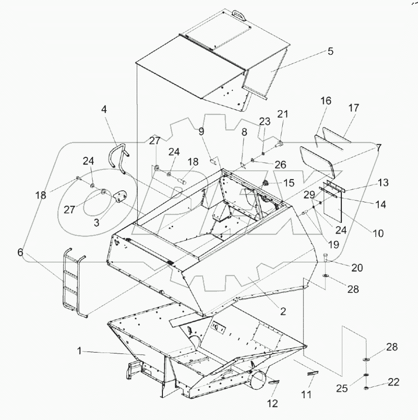  Бункер КЗК-8М-0203000