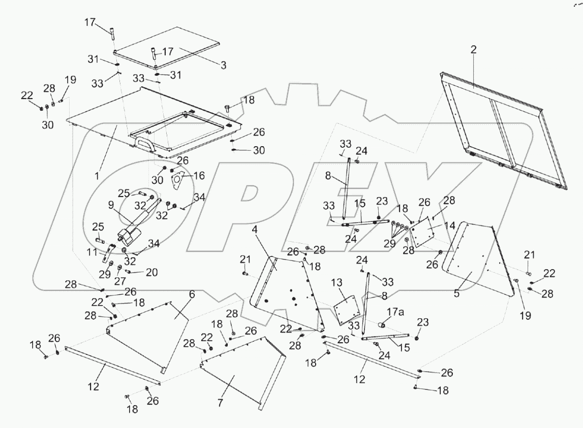  Крыша бункера КЗК-7-0204000