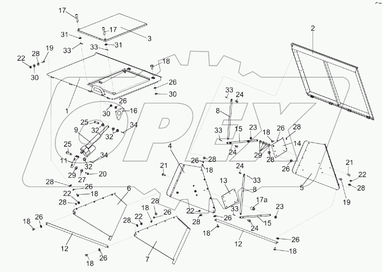  Крыша бункера КЗК-7-0204000