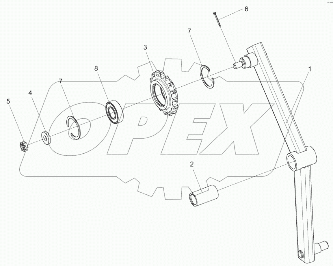  Рычаг КЗК 0100680