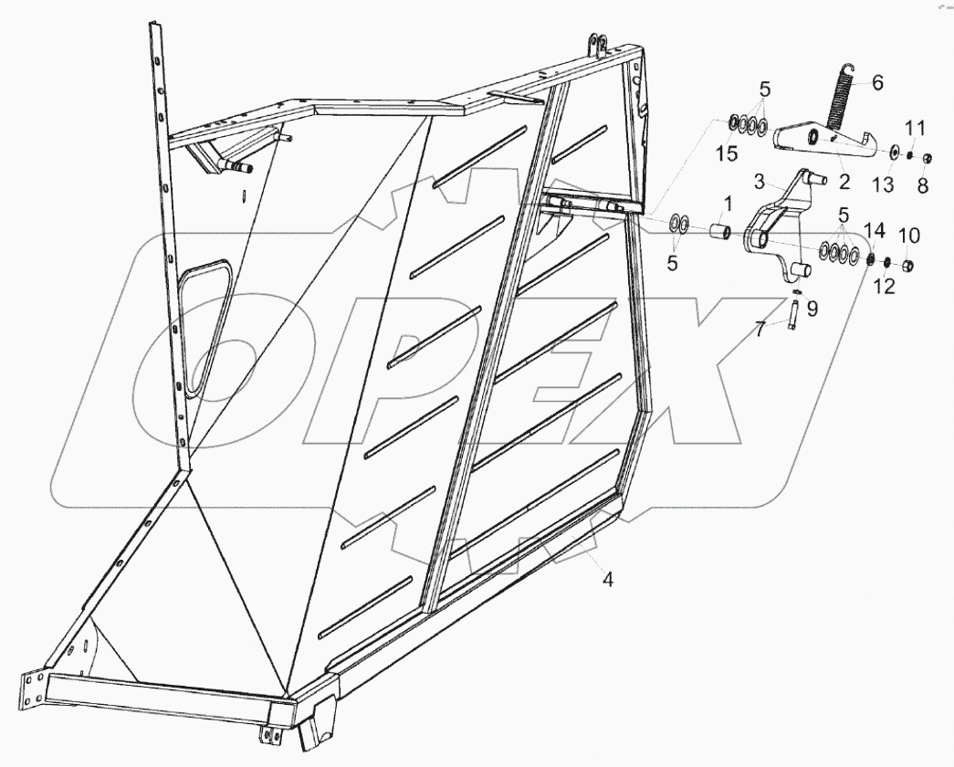  Боковина левая КЗК-8К-0400070А