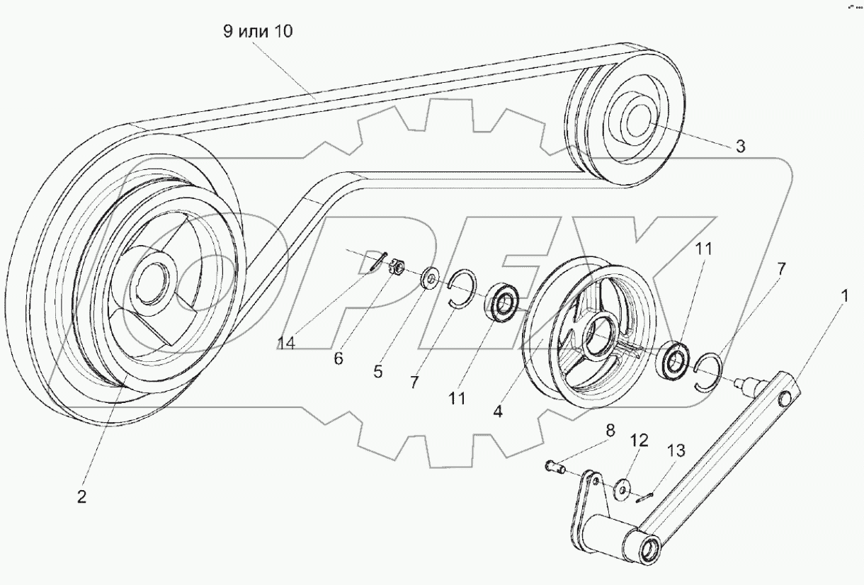  Установка рычага КЗК 0202430В