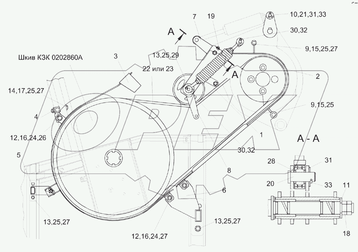  Привод главного контрпривода КЗК 0220000А