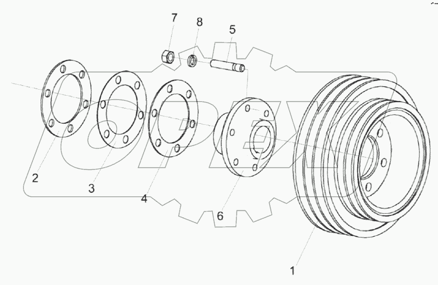  Шкив КЗК-812-0222040