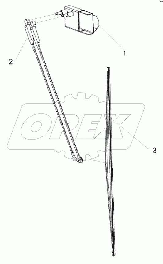  Установка стеклоочистителя КЗК-12-0120810