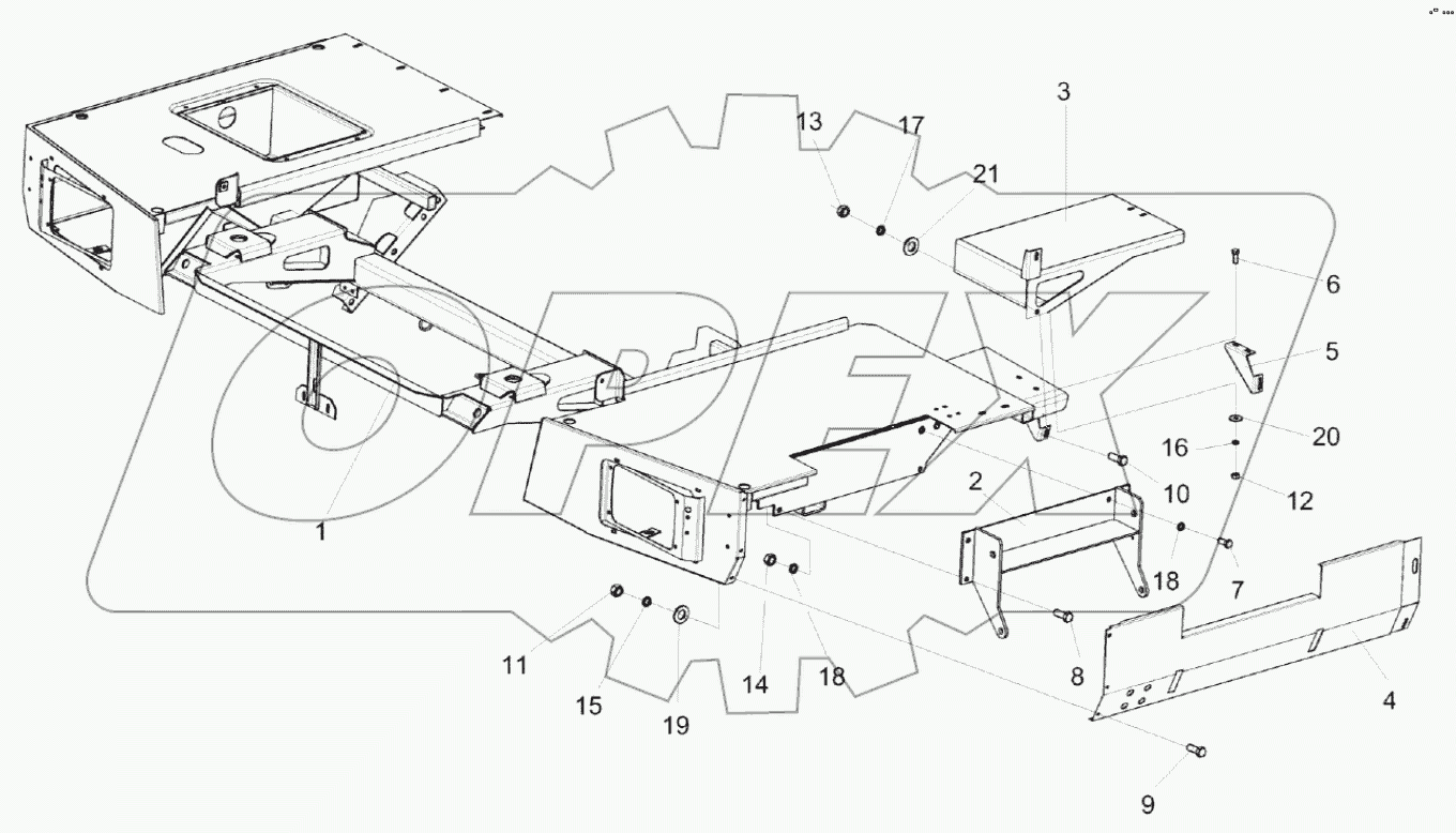  Подрамник КЗК-8-3-0121000