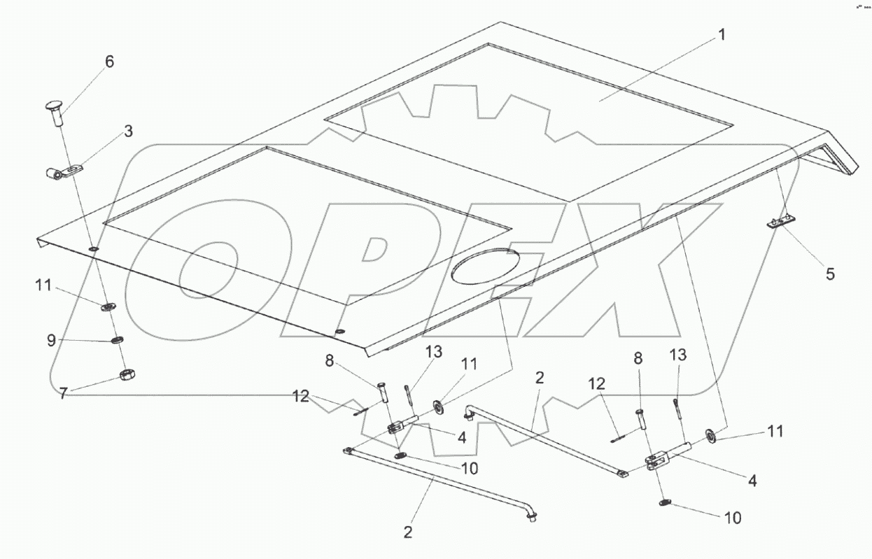  Крыша КЗК-8А-2-0124000