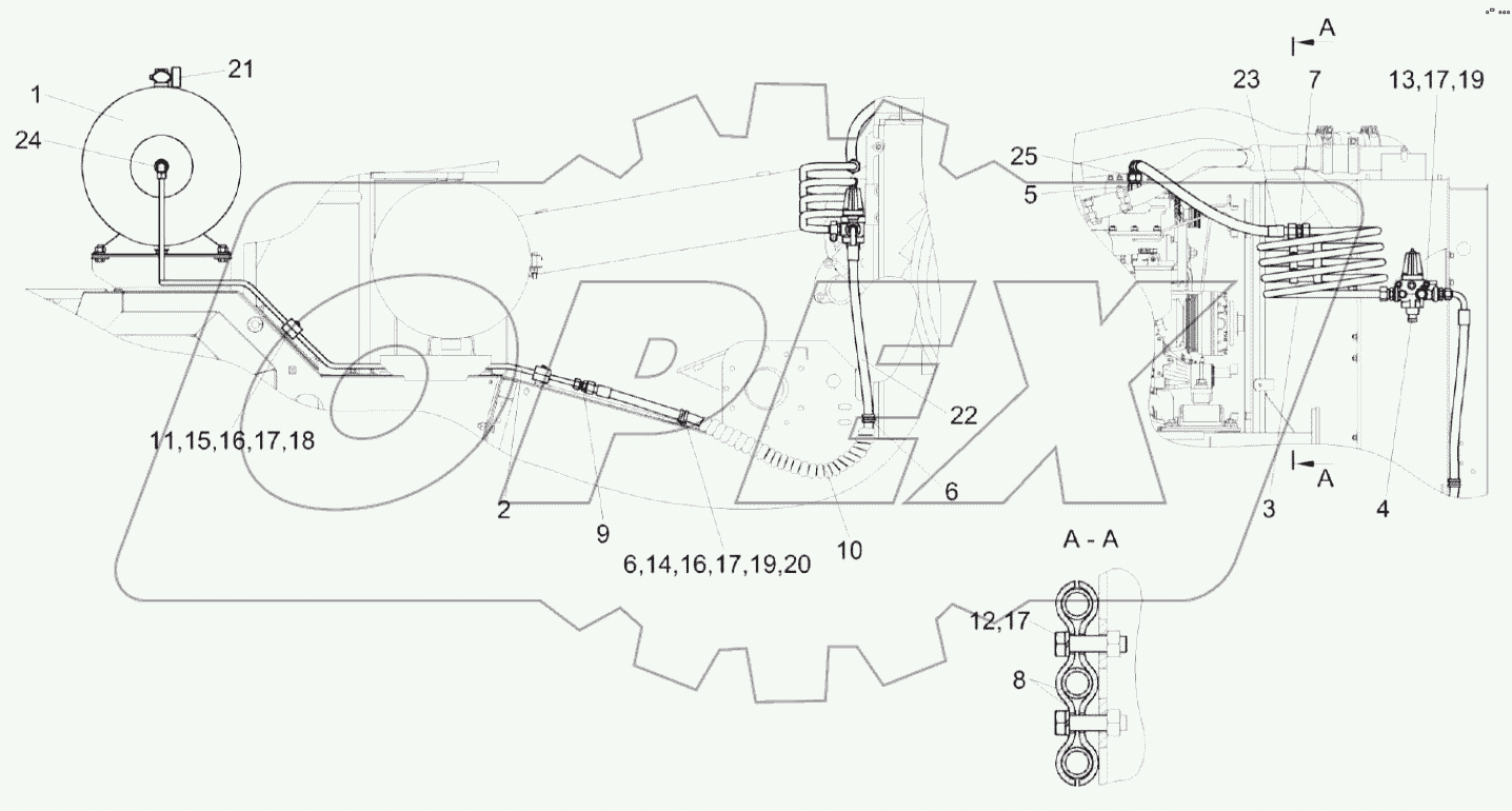  Пневмосистема КЗК-8К-0800000