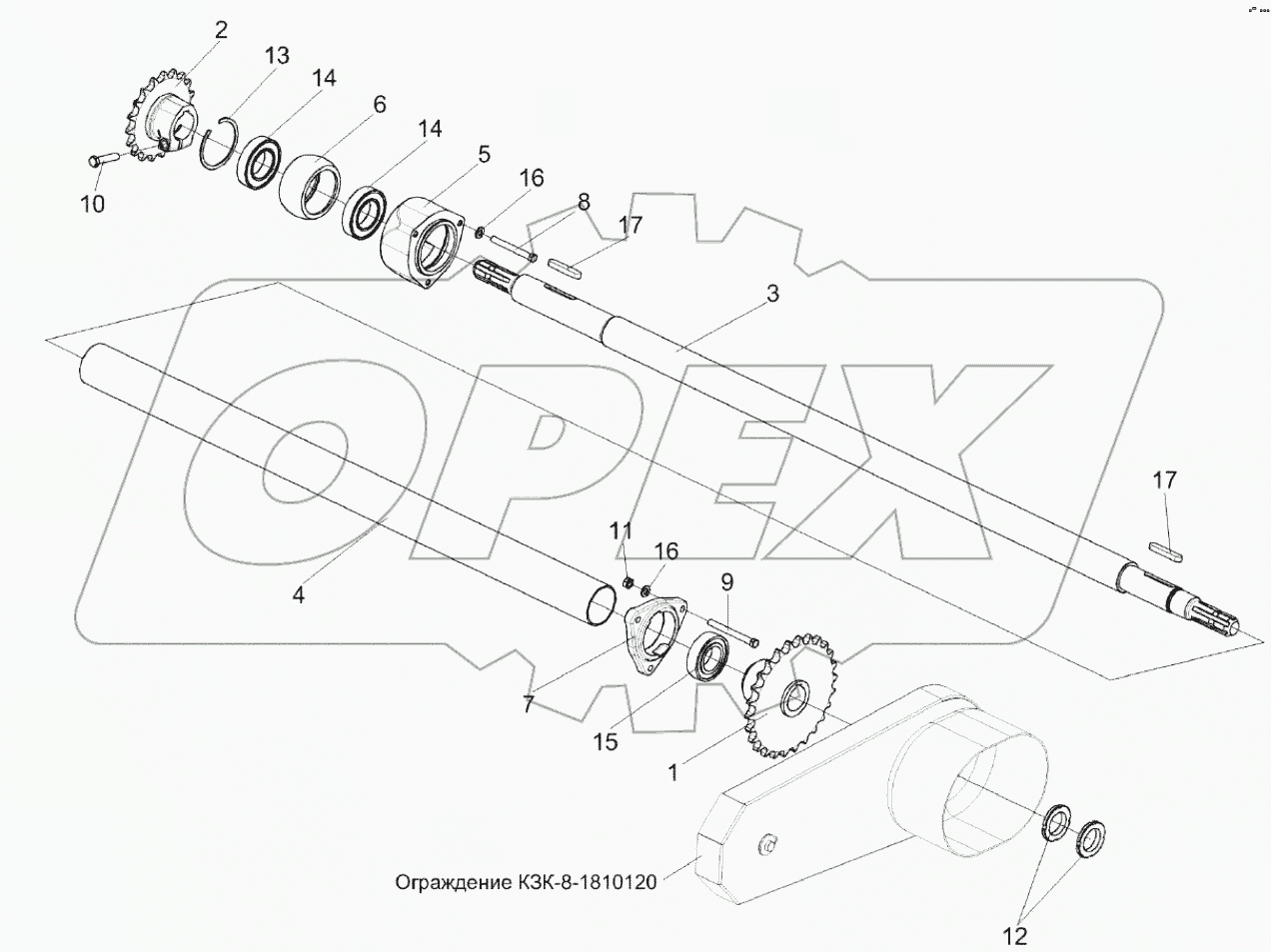  Установка вала КЗК-8-1810602