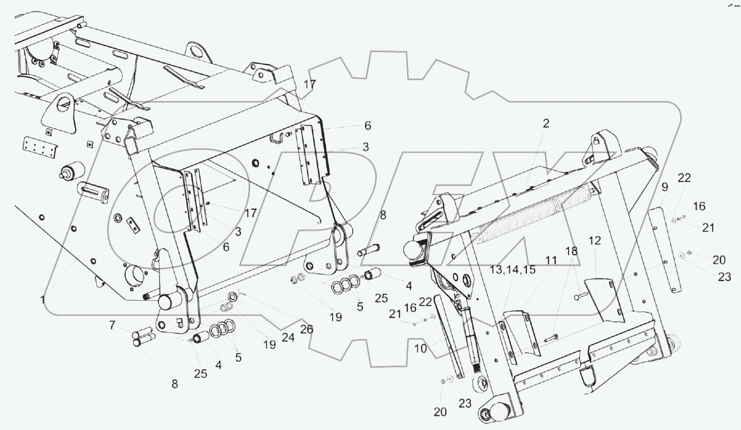  Установка рамки переходной КЗК 1780000А