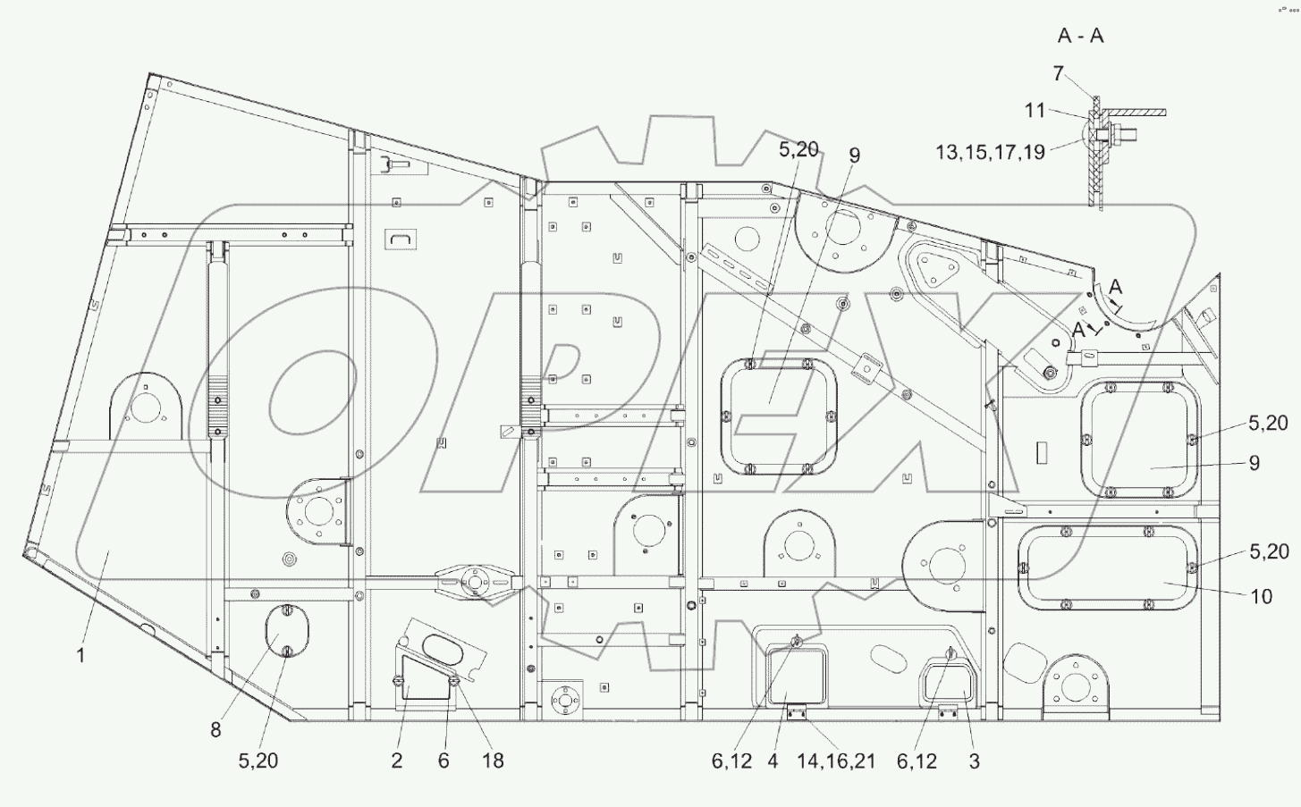  Боковина правая КЗК-8К-0202060