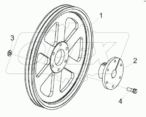  Шкив КЗК-8К-0202030