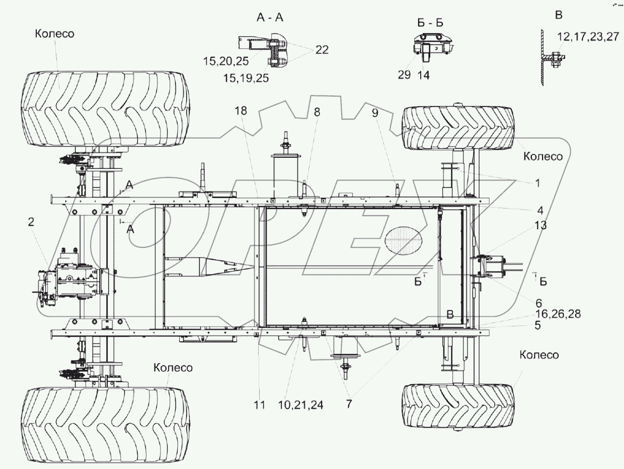  Шасси КЗК-8К-0111000-01