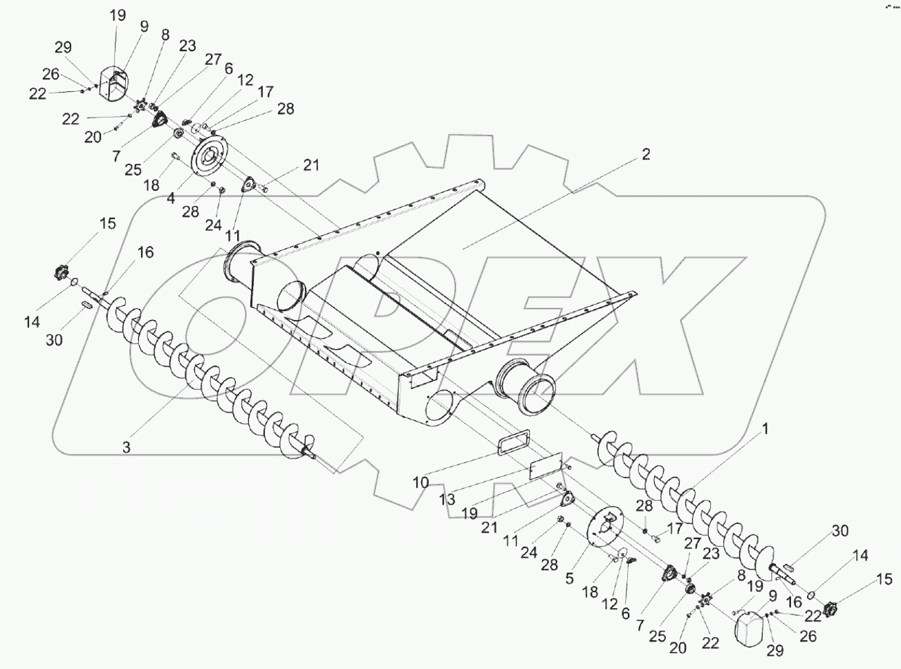  Блок шнеков КЗК 218010В