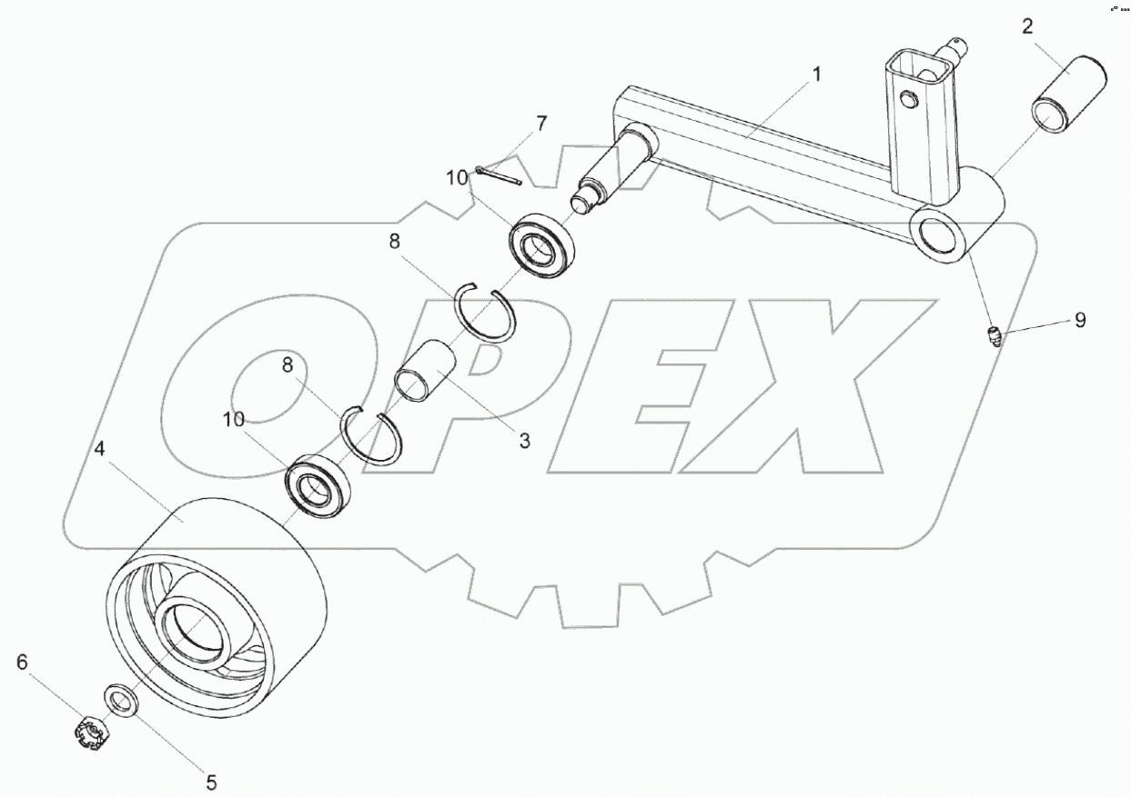  Рычаг КЗК 0100590
