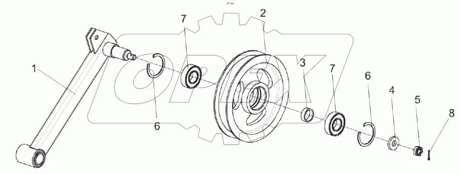  Рычаг КЗК 0100620