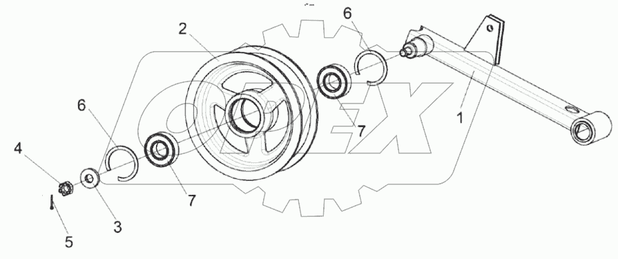  Рычаг КЗК-10-0290260