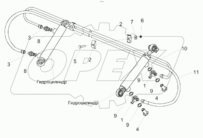  Система гидравлическая КЗК 1790000