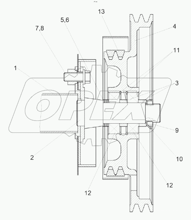  Установка шкива КЗК 0202810А