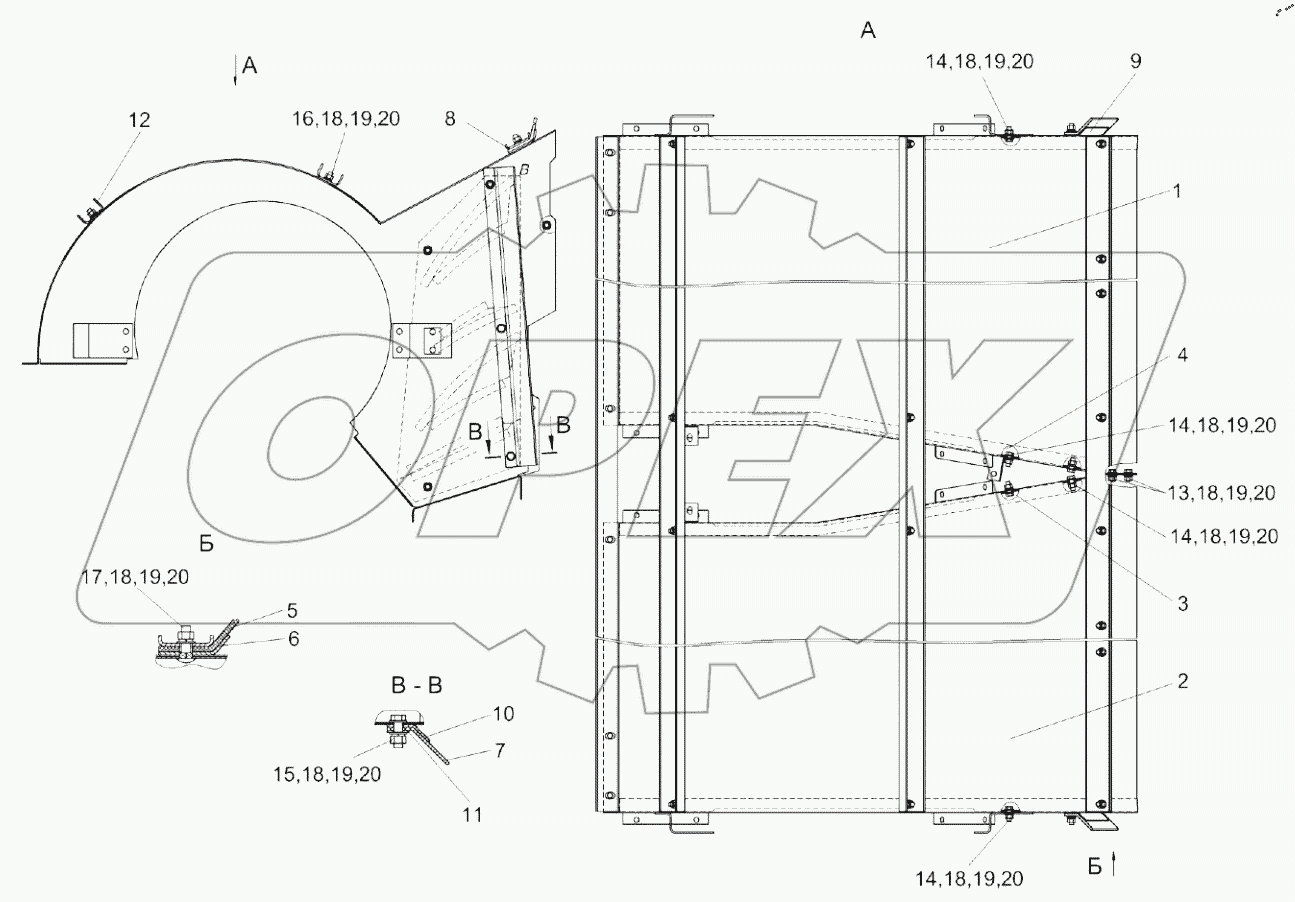  Кожух сдвоенный КЗК-10-0217100