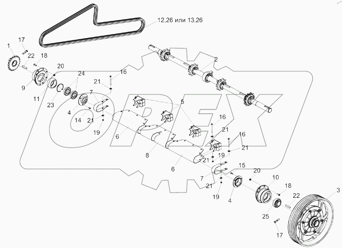  Установка вала верхнего КЗК-12-1823000