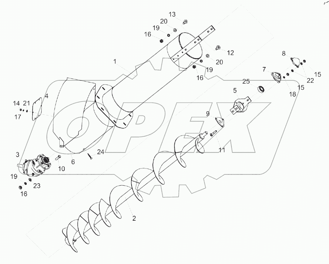  Шнек загрузной КЗК-10С-0216000-01