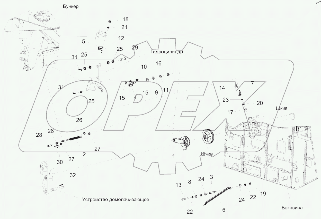  Привод выгрузки КЗК-12А-1-0221100
