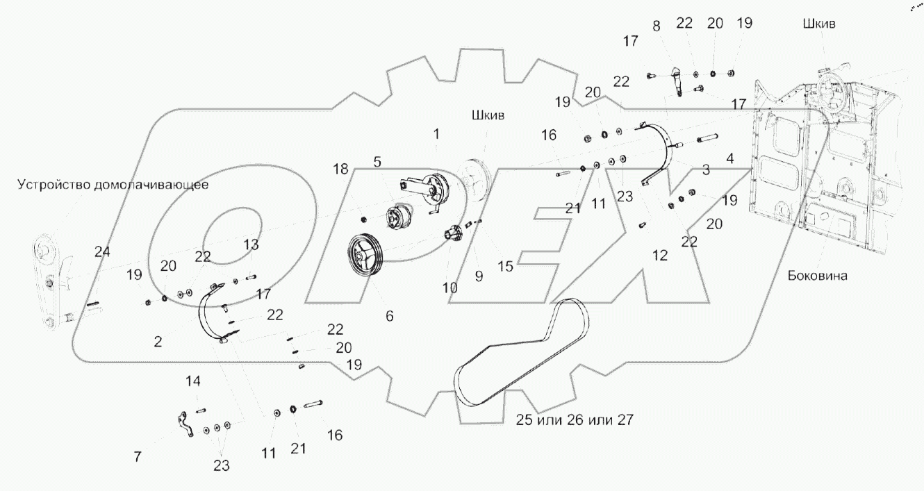  Привод выгрузки КЗК-12А-1-0221100