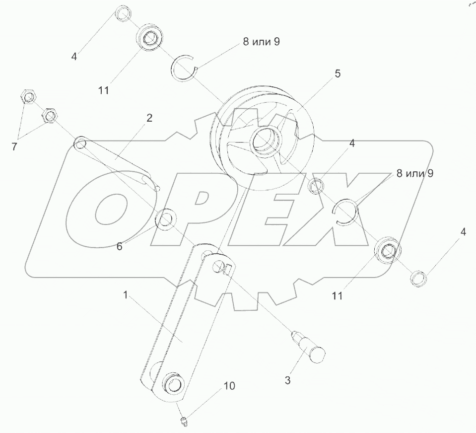  Рычаг КЗК-12-0221110