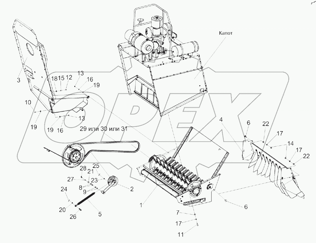  Установка соломоизмельчителя КЗК-10-0290600
