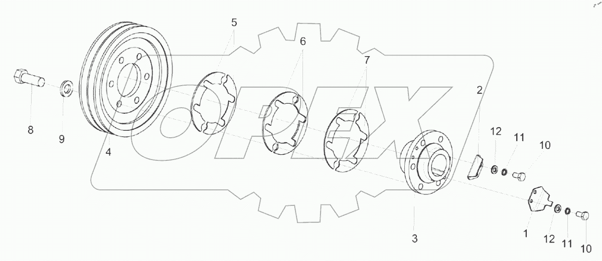  Шкив КЗК-12-0290090Б