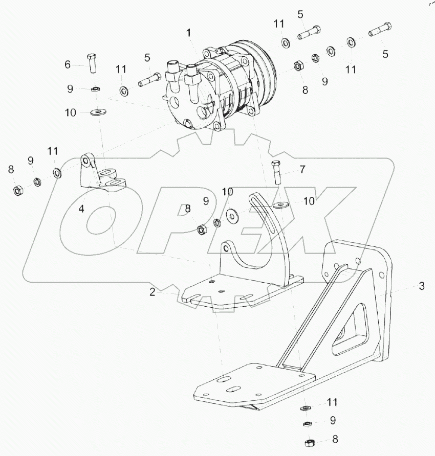  Установка компрессора КЗК-12-0113300