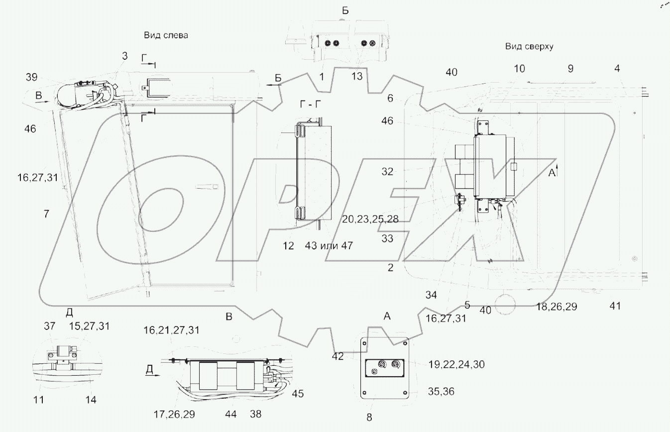  Установка испарителя КЗК-12-0113040-02