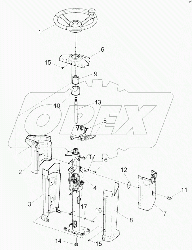  Колонка рулевая КЗК-12-12-0119230