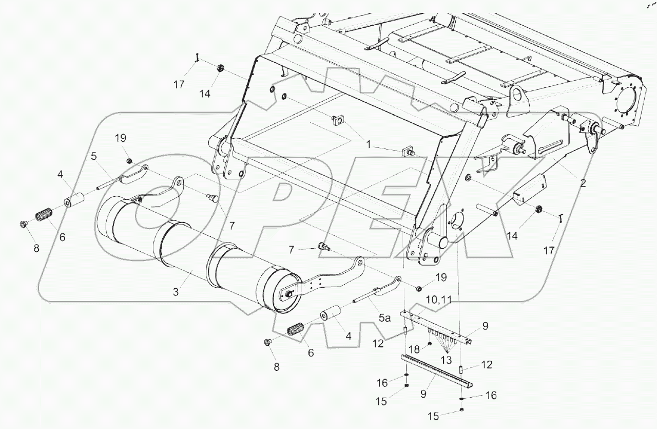  Установка вала нижнего КЗК-12-1836000A