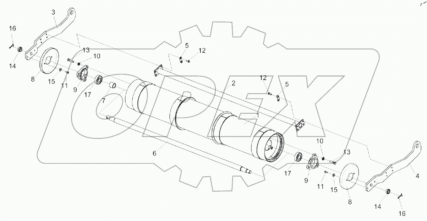 Вал нижний КЗК-12-1836000А