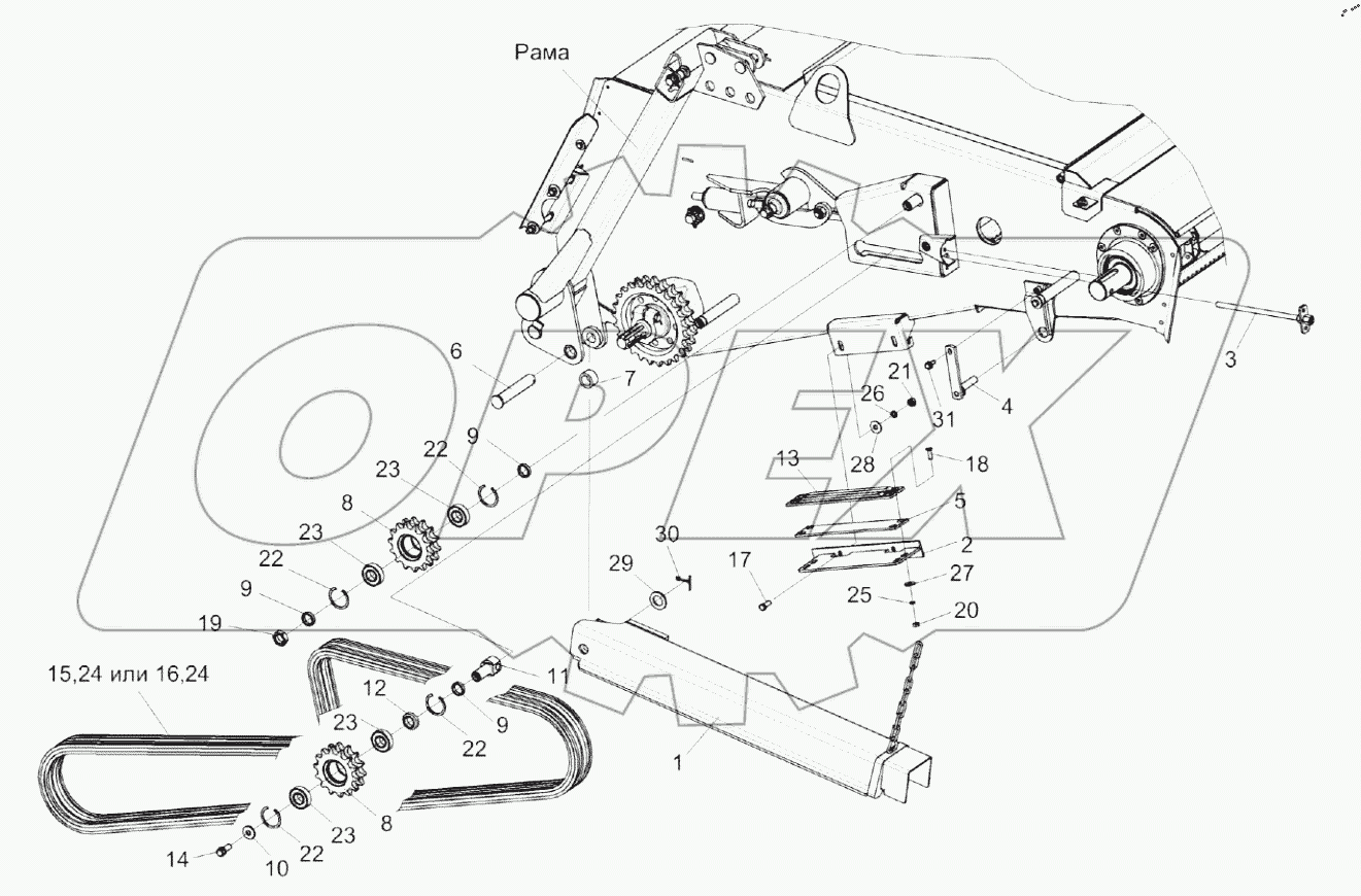  Камера наклонная. Привод транспортера