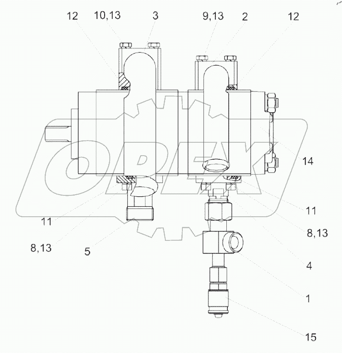  Гидронасос двухсекционный КЗК-12-0602850